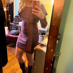 Express off the shoulder size large ruffled dress